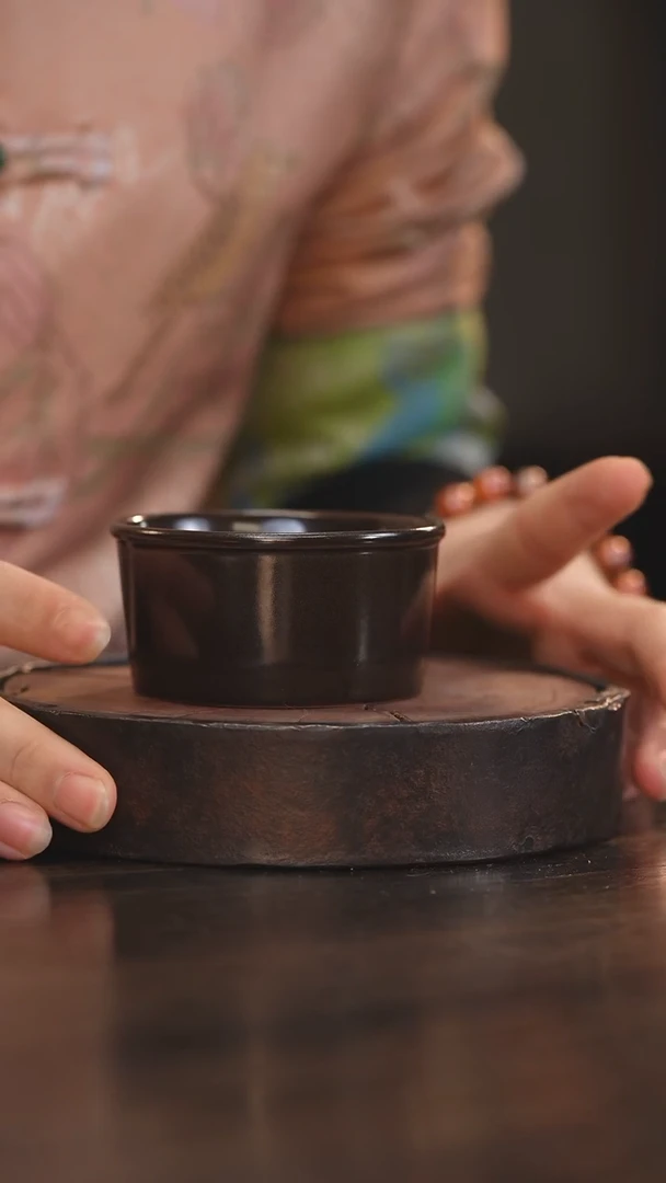 【闪购商品】杯2柴房陶瓷丨黑金色普洱缸杯