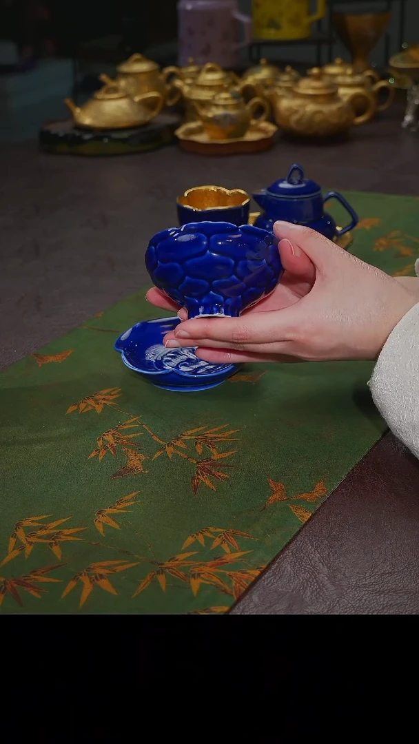 杯【宜景窑蓝宝王子系列】樊莲