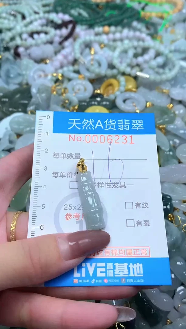 颈饰未镶嵌翡翠净货挂件-6231