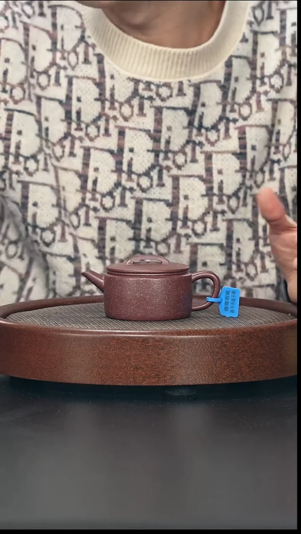 茶壶紫砂汉瓦-紫玉金砂-全手工微微瑕-140cc