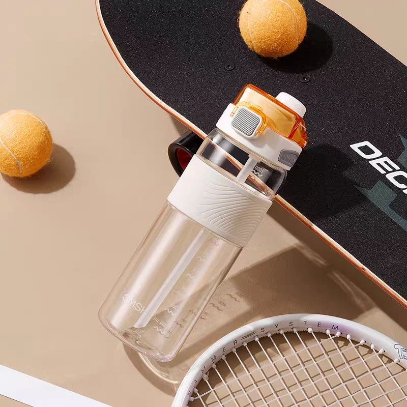 少女心大容量塑料吸管杯CH031双饮简约便携水杯运动高颜值杯子