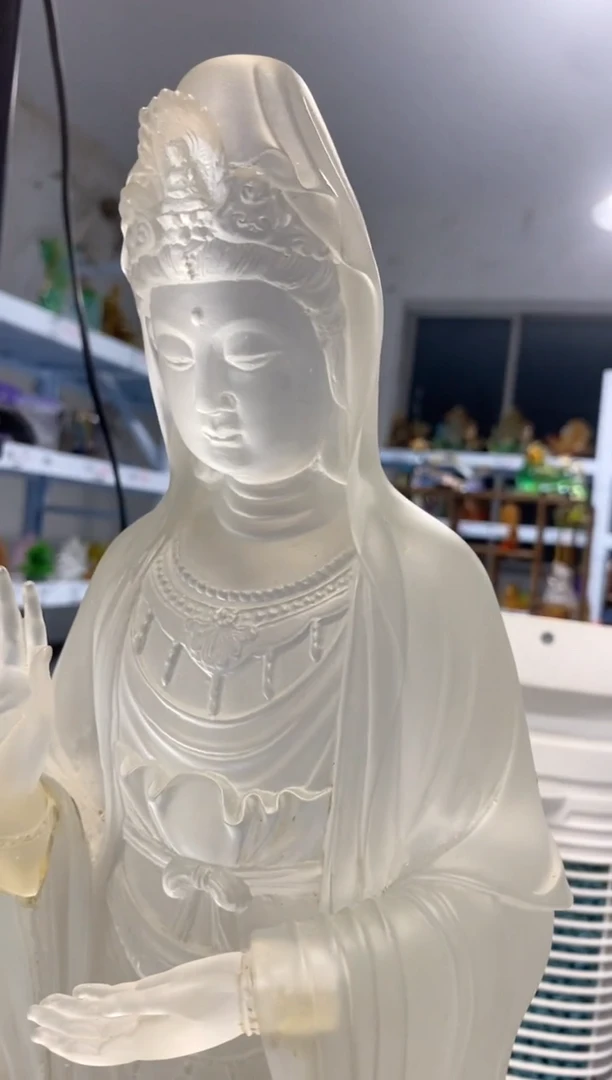 手工艺品琉璃简***?观音 古法琉璃 完品不退不换