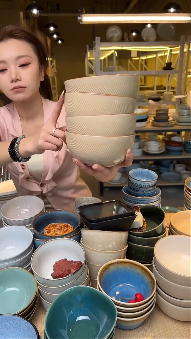 瓷51【瑕疵】外贸尾货窑变釉下彩