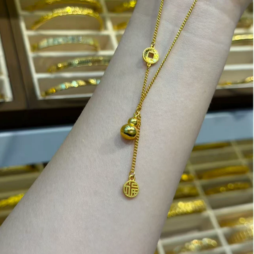 钛钢项链 流苏葫芦项链-HG015