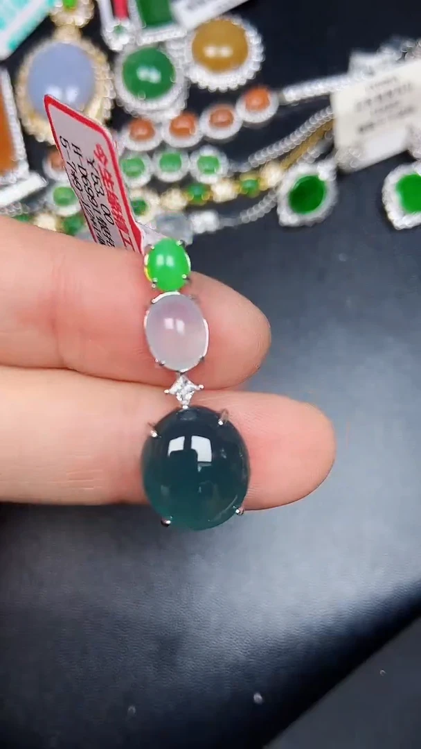 银S925镶嵌戒指翡翠3890