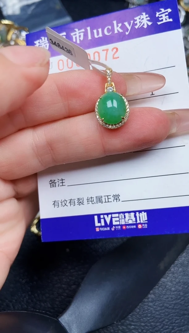 翡翠银S925镶嵌颈饰0072