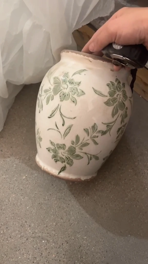 【闪购商品】陶瓷花盆高度24cm内口11.5cm