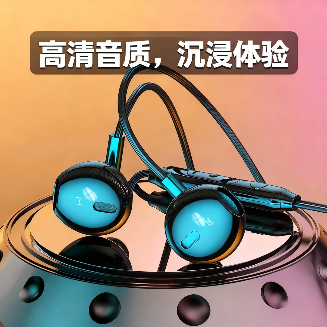 有线耳机带麦高音质听歌游戏安卓运动入耳式电竞Type-C接口通用