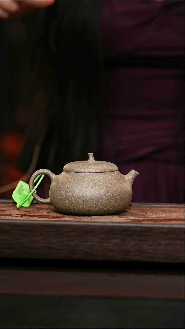 茶壶紫砂原矿紫砂壶   茄瓜