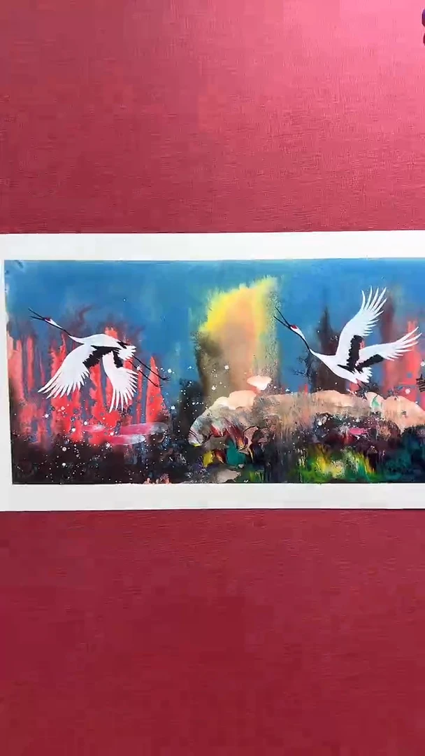 国画赵燮绘画2pc仙鹤
