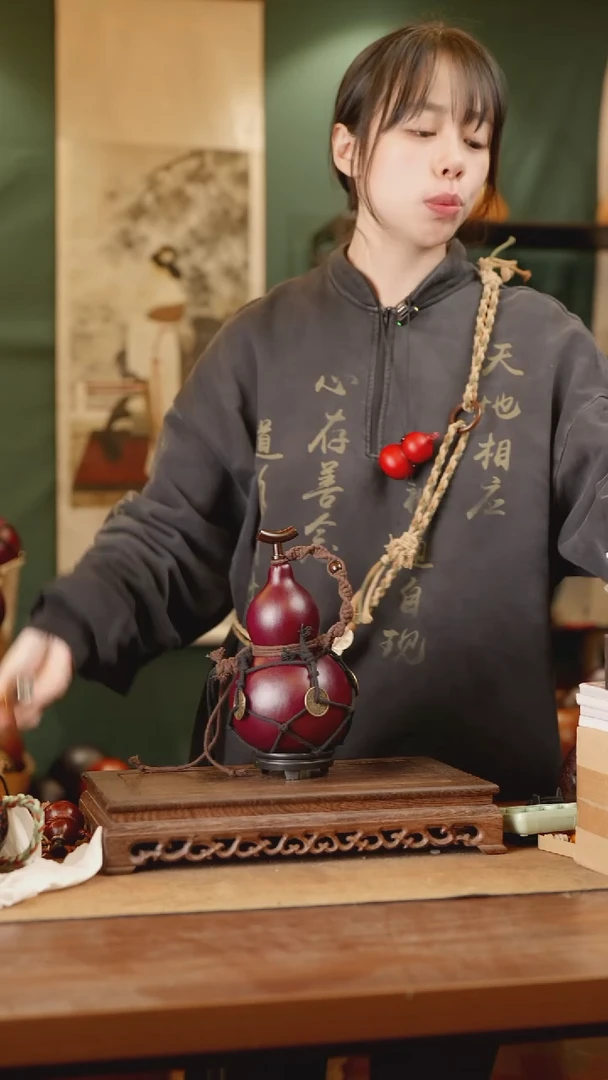312号精品天然大漆酒葫芦一物一拍~