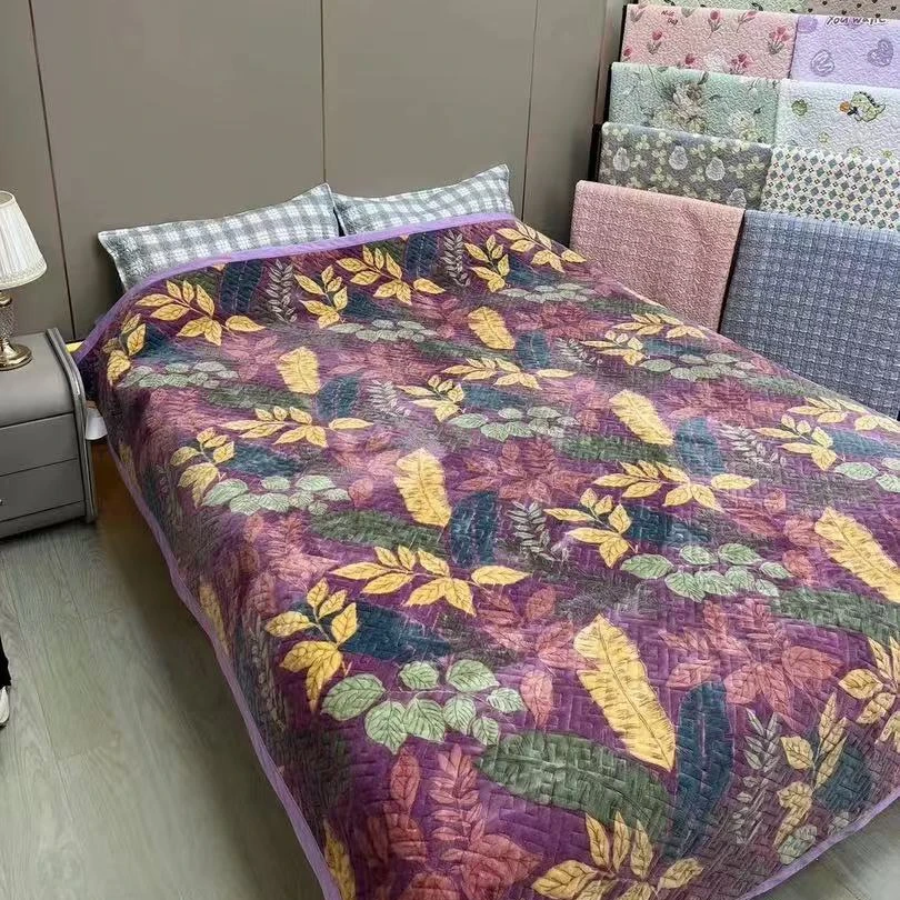 【枝繁叶茂】牛奶绒床盖亲肤加厚多功能炕盖