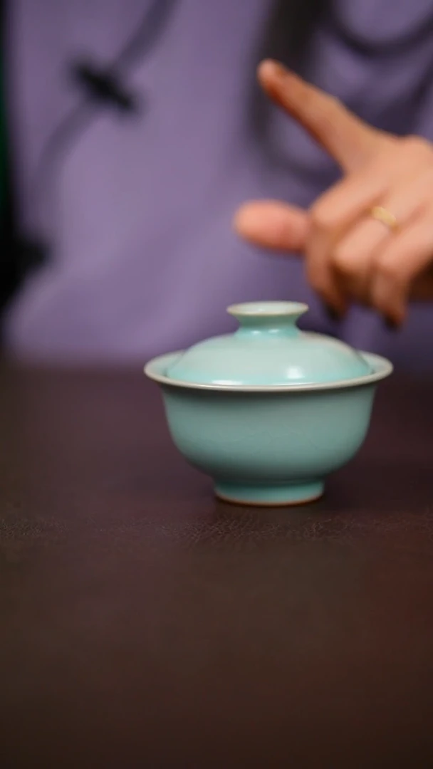 仿古两才压手盖碗不完美简装