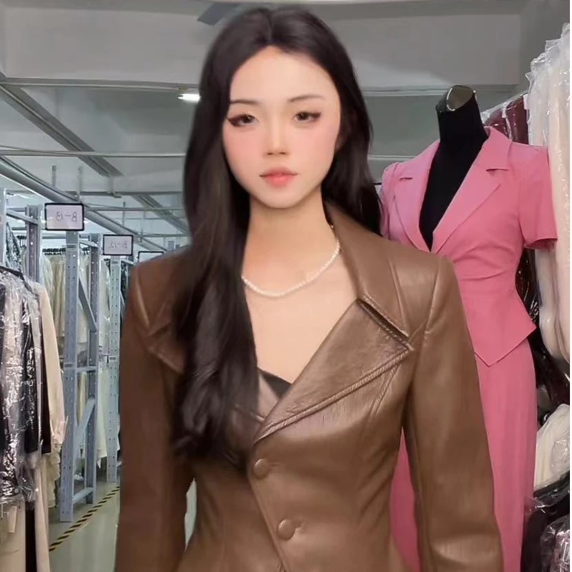 【玫玫专属】皮衣两件套24702