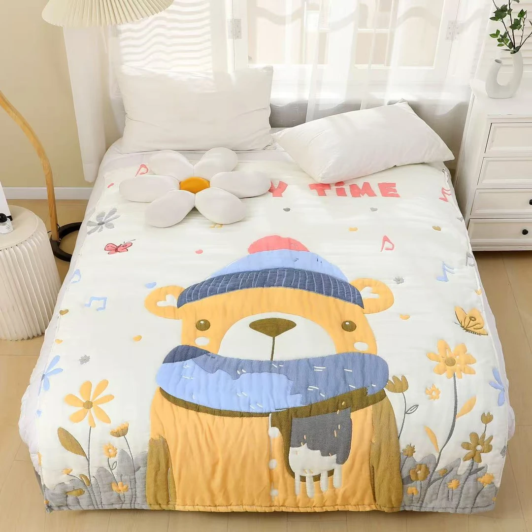 【温暖居家】泡芙被150x200cm-小熊乐园