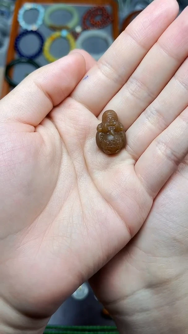 颈饰未镶嵌和田玉财神爷【定制】06