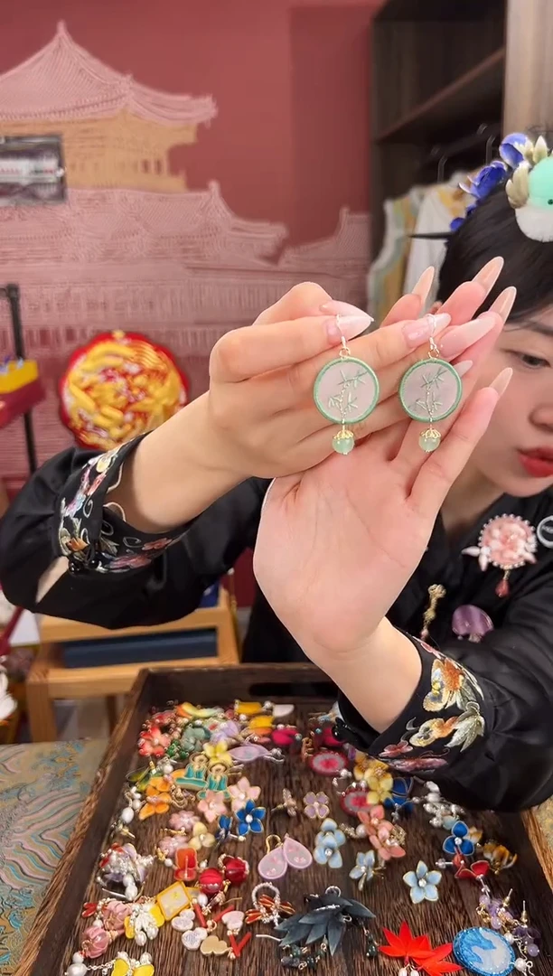 【闪购商品】刺绣苏绣世家非遗手工（耳环）