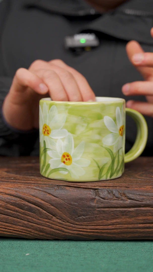 【闪购商品】瓷片81景德镇杯釉下手工手绘瓷器