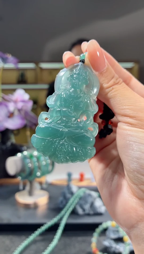 吊坠(不含链)未镶嵌翡翠观音