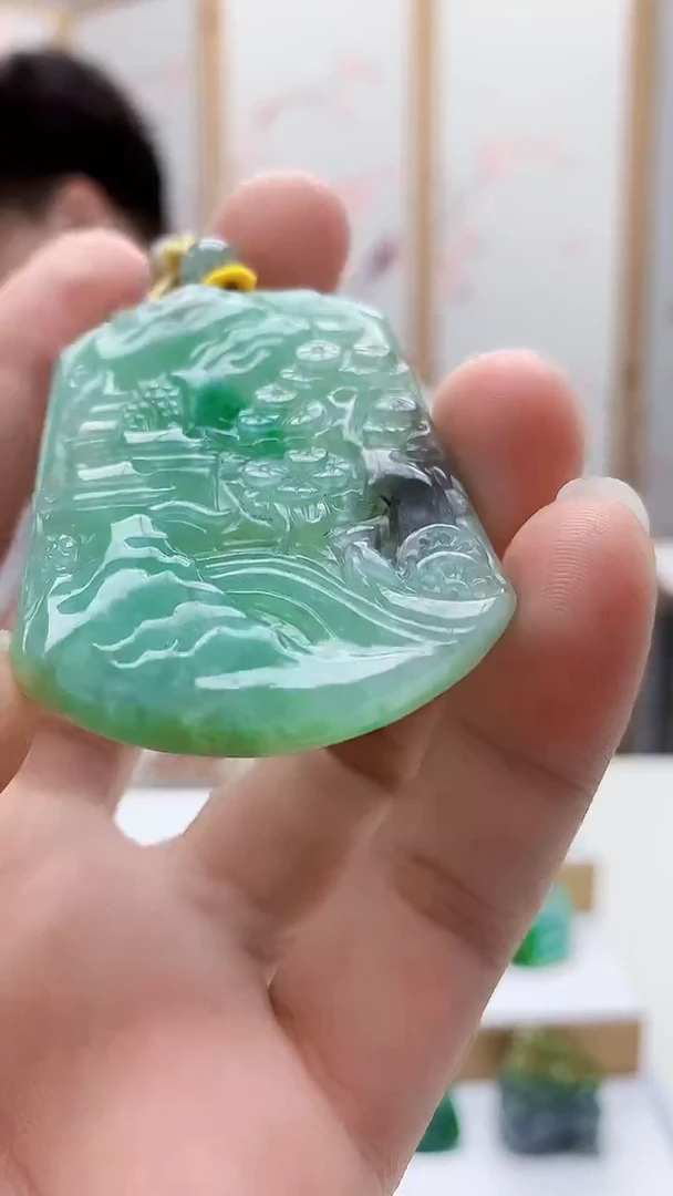 未镶嵌定制翡翠4688bb-毛货挂件7