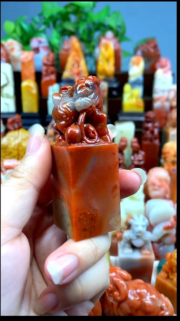 寿山石印石麒麟印章