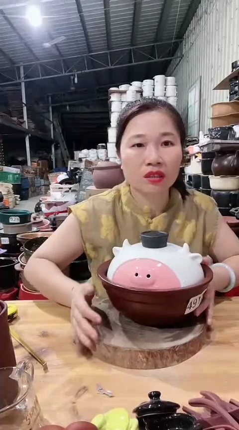 瑕疵咖色带盖3933