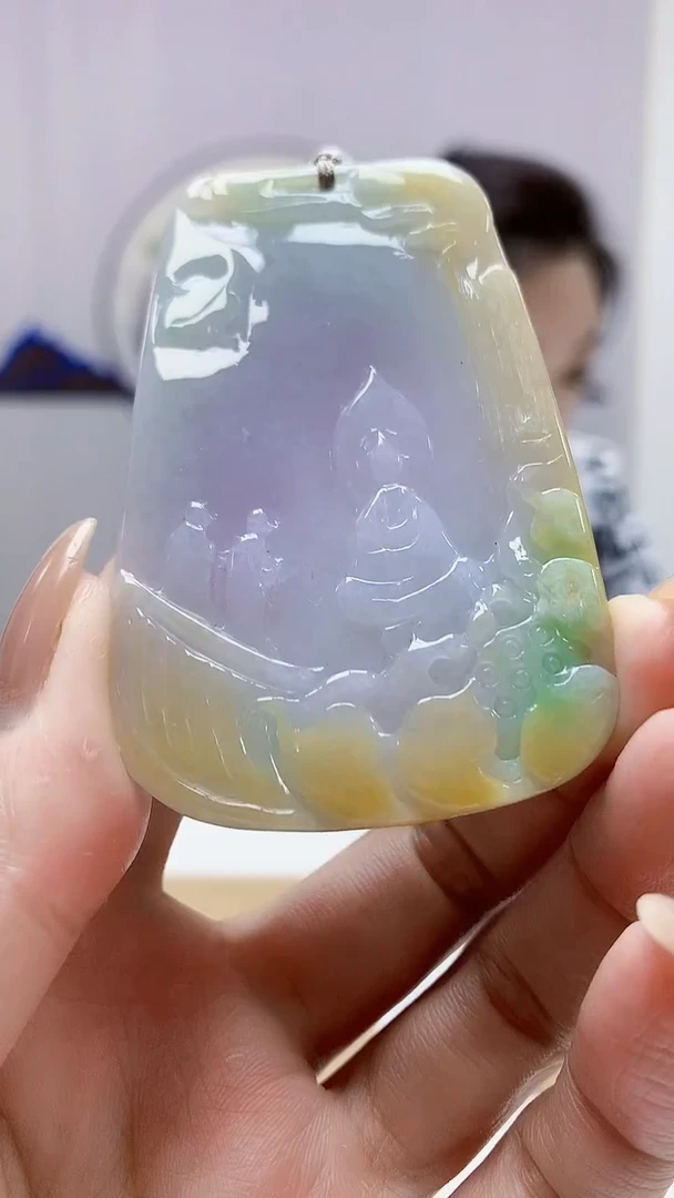 未镶嵌定制翡翠5160MM-毛货挂件70