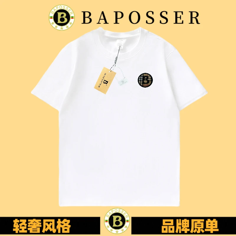 BAPOSSER/巴宝奢夏季休闲圆领丝光棉T桖JR200