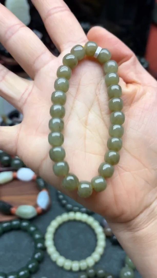 合金手链南红玛瑙红糖老型珠8mm