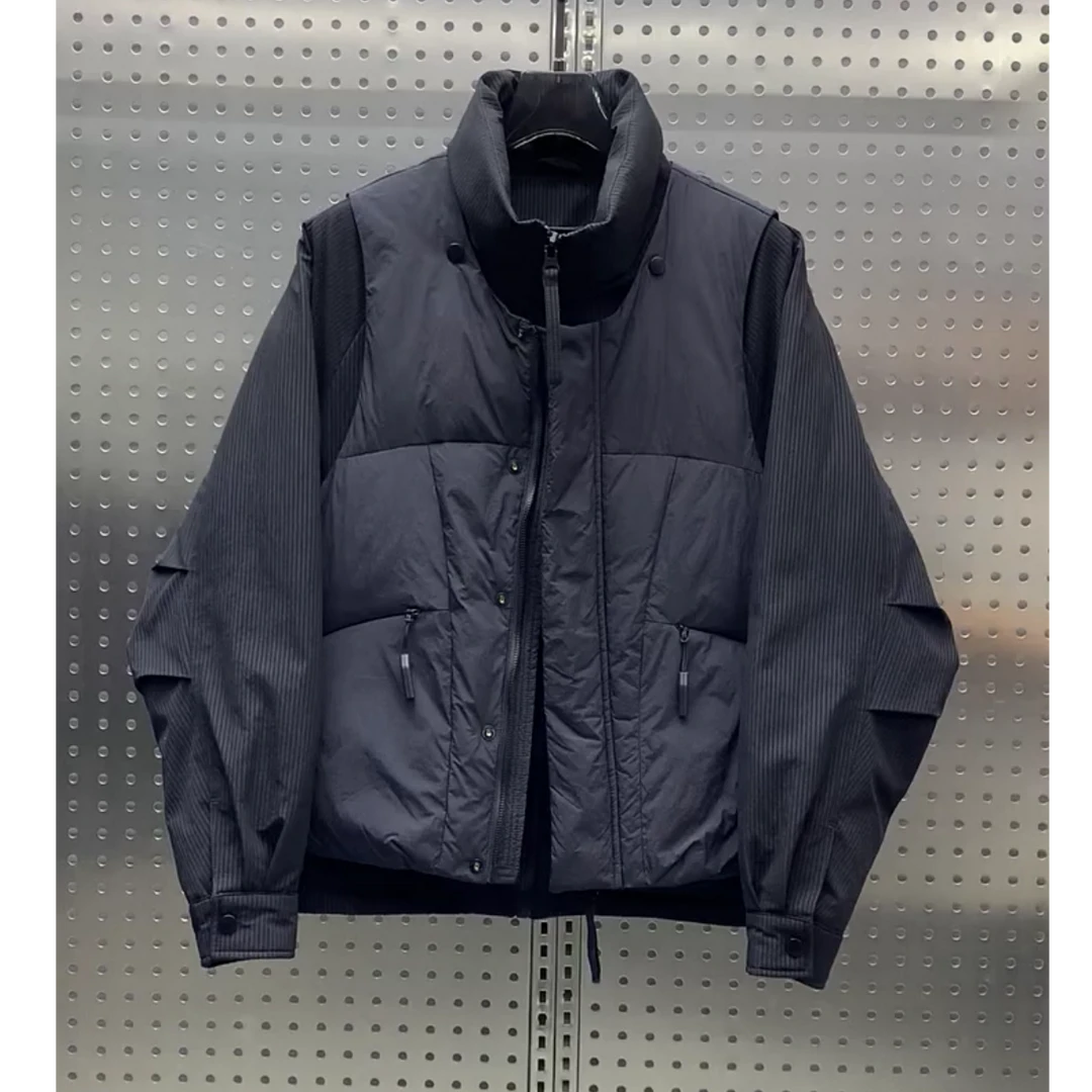 秋冬可拆卸新款立领两件套男士羽绒服90加厚外套鸭绒保暖羽绒马甲