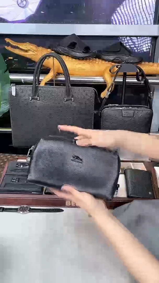 牛皮（革）韩爵绅士包包皮具598