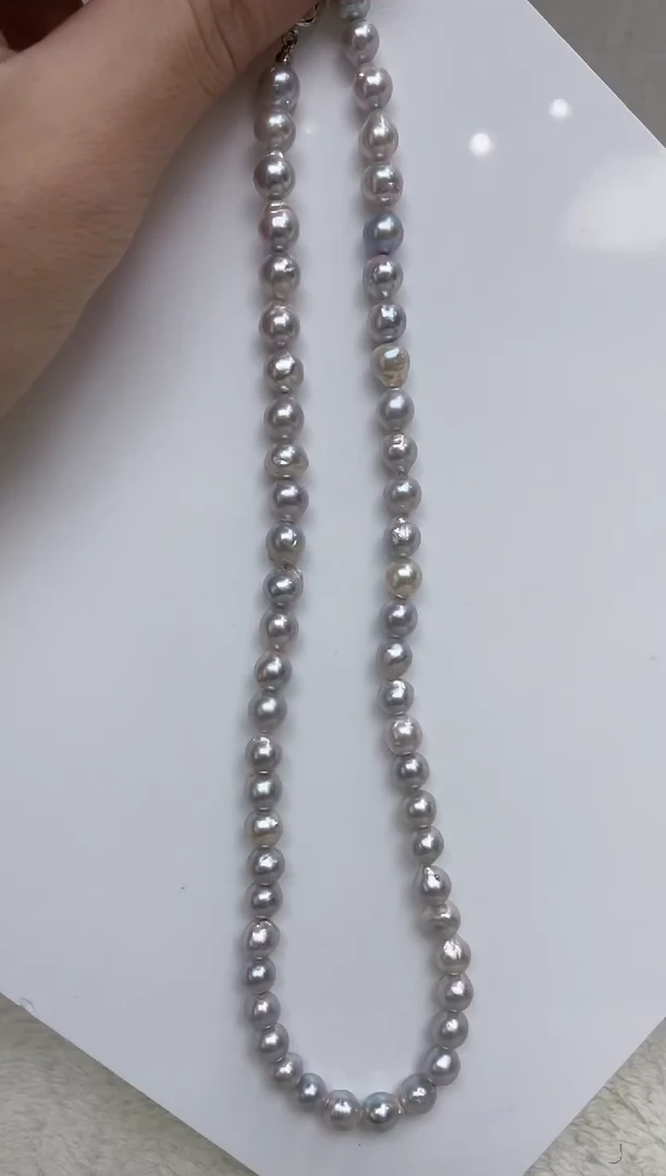 颈饰银S925镶嵌海水珍珠