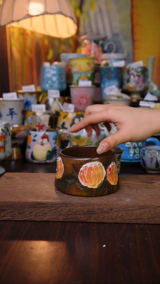 摆件泥垚手作 景德镇手工手绘器物