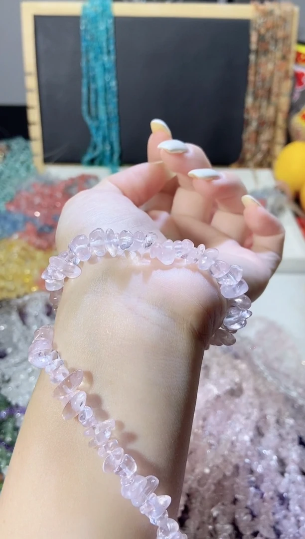 未镶嵌珠宝半成品水晶AA粉水晶