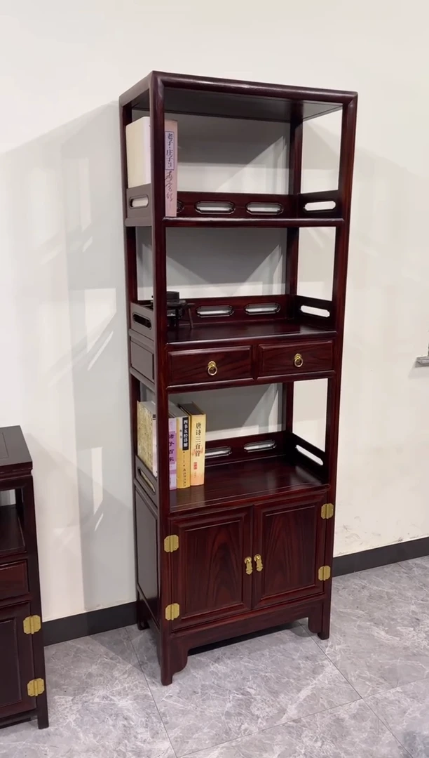 黑酸枝木类成套家具书架