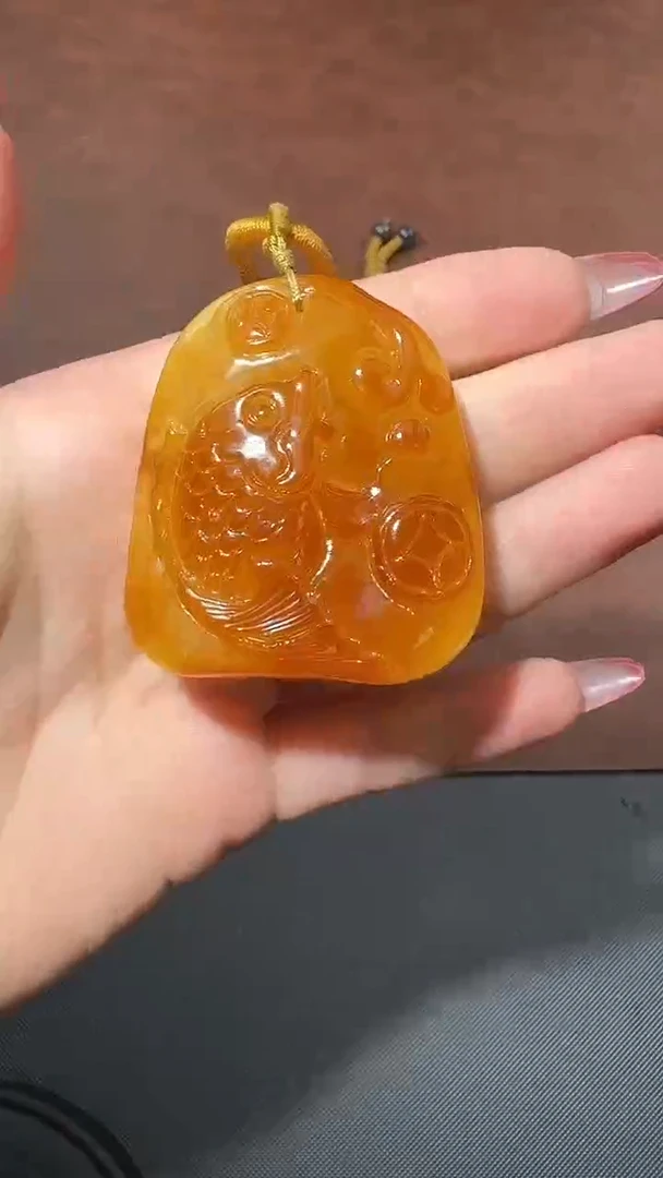 琥珀颈饰未镶嵌  艾127 多样性发货其一