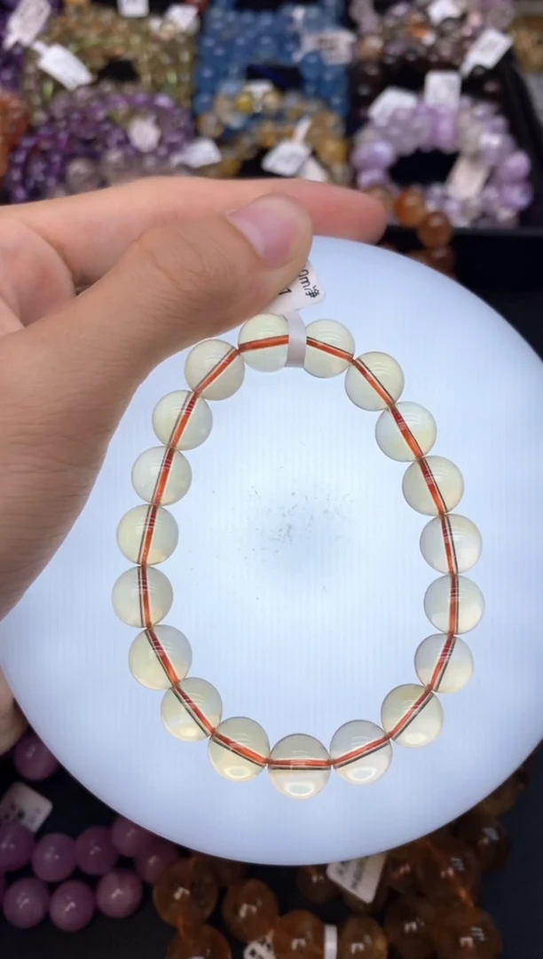 未镶嵌手串水晶21全净体黄水10mm