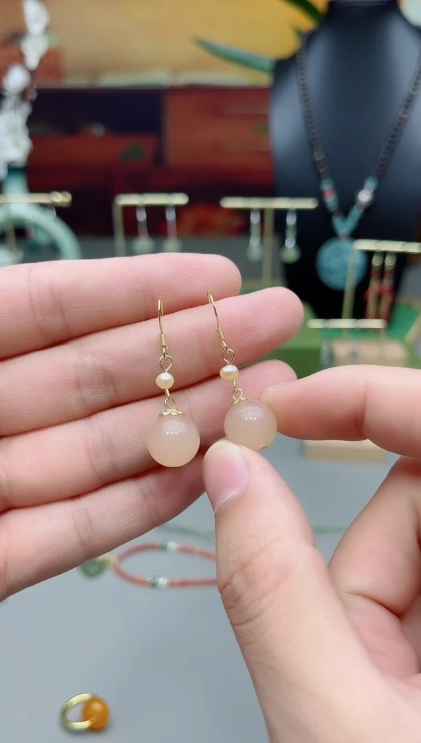 未镶嵌耳钉玛瑙/玉髓218