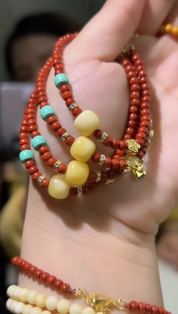 裸石琥珀未镶嵌天然琥珀蜜蜡手链多样性发一条