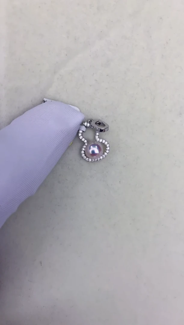 银S925镶嵌DA海水珍珠 GD030 吊坠