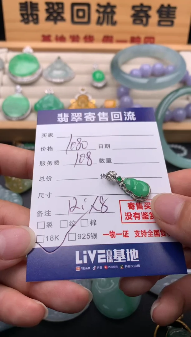 颈饰18K金镶嵌翡翠10145069