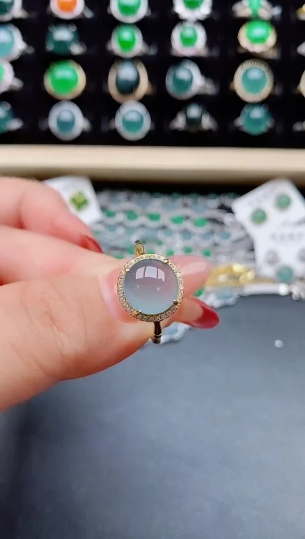 【闪购商品】翡翠戒指银S925镶嵌850580