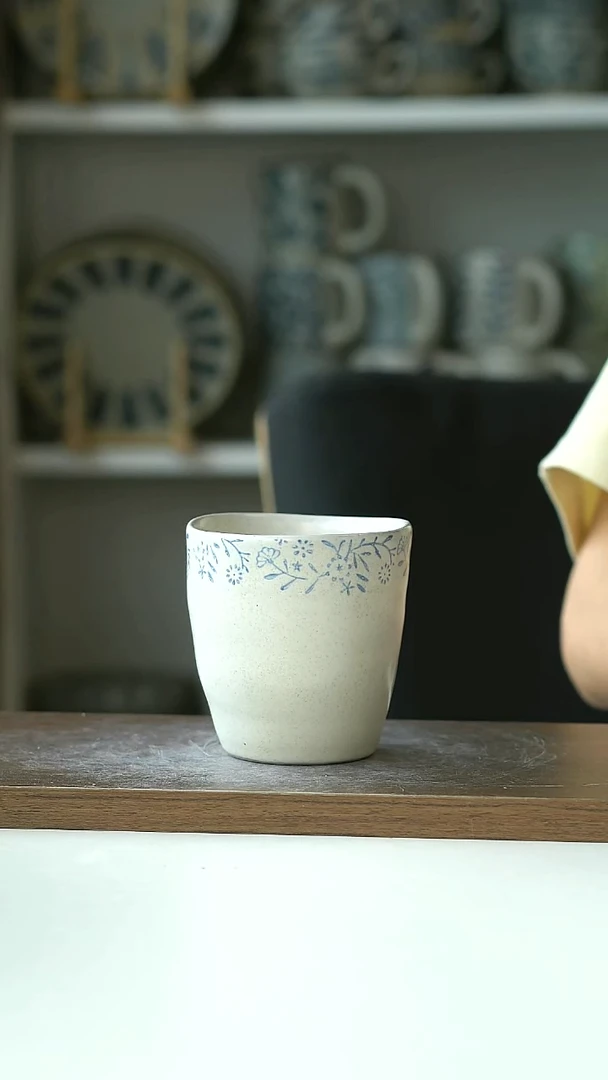 Hitable冰湖蓝手握杯300ml@7-7@