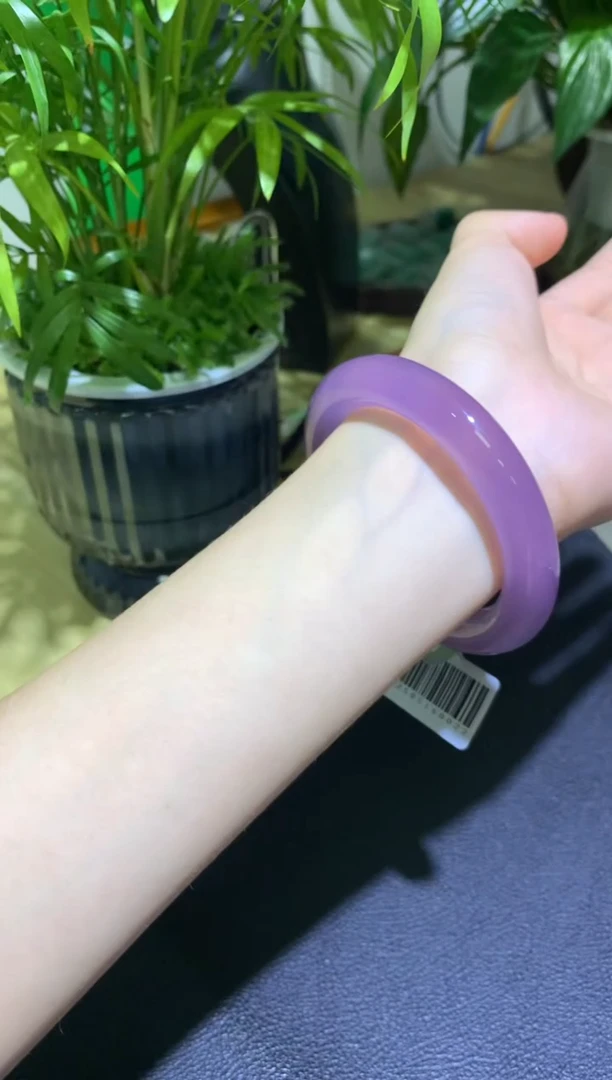 手镯玛瑙/玉髓未镶嵌莫奈紫原图