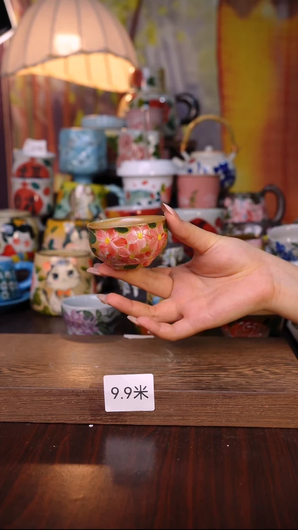 杯子陶泥垚手作 景德镇手工手绘陶瓷器物