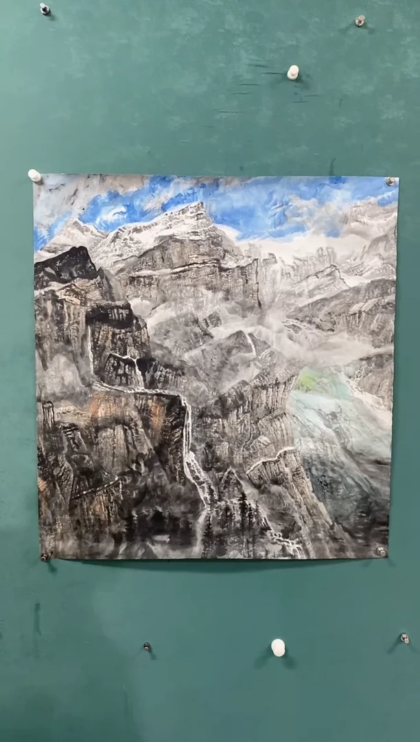 国画李彭老师山水作品福利