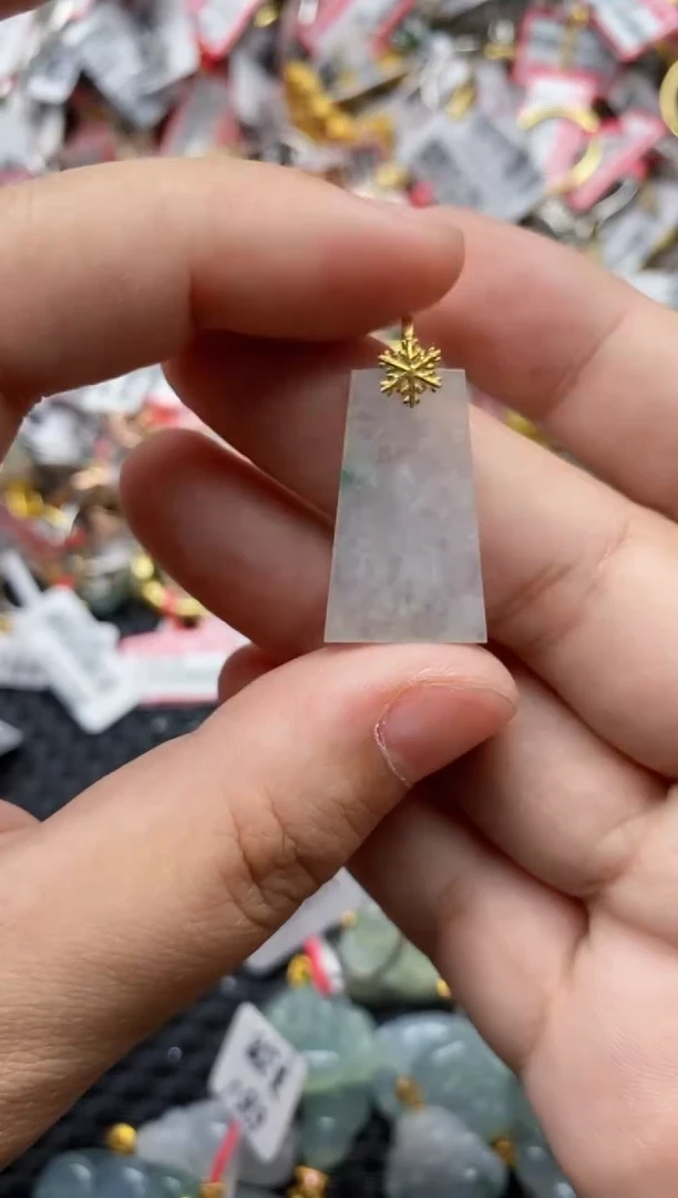 【闪购商品】翡翠戒指18K金镶嵌55555---7