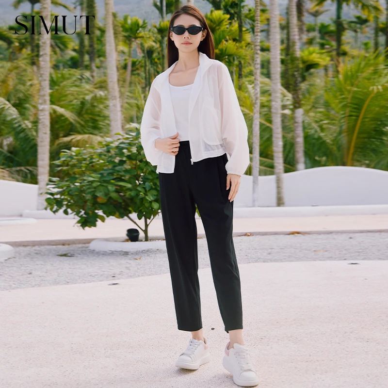 SIMUT思慕缇2025年夏季新款高腰遮肉显瘦直筒裤休闲裤SX269521