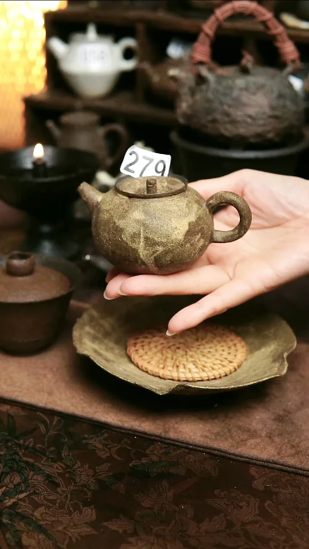 紫砂全手工侘寂风茶壶125毫升