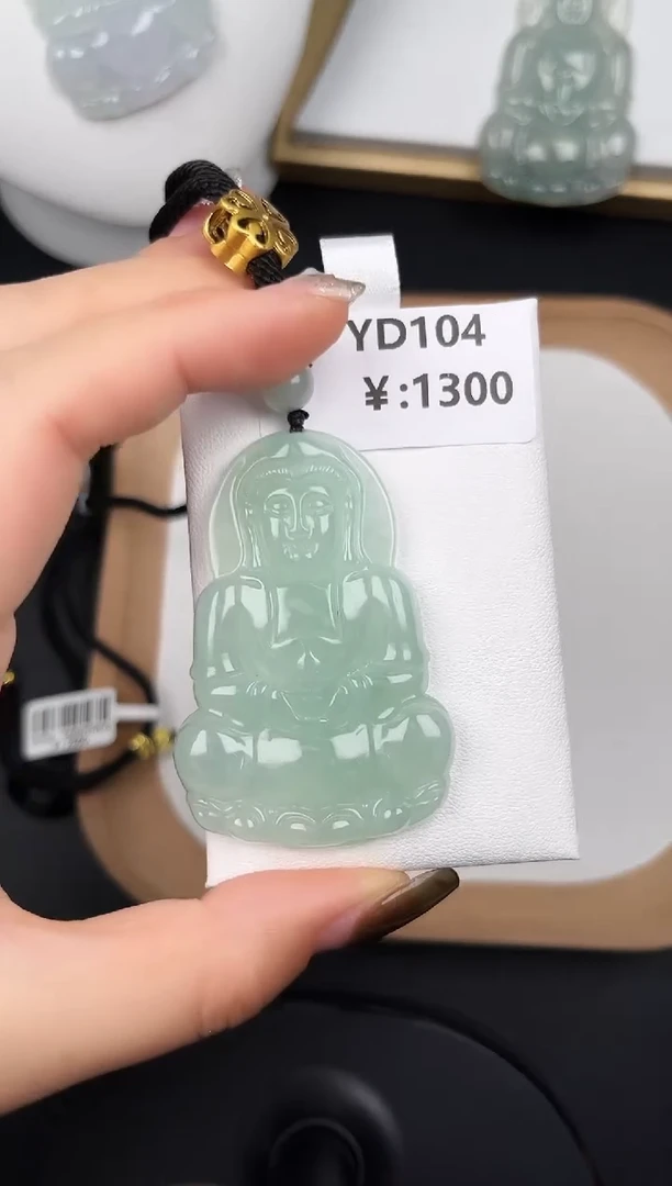 颈饰未镶嵌翡翠YD104冰绿观音